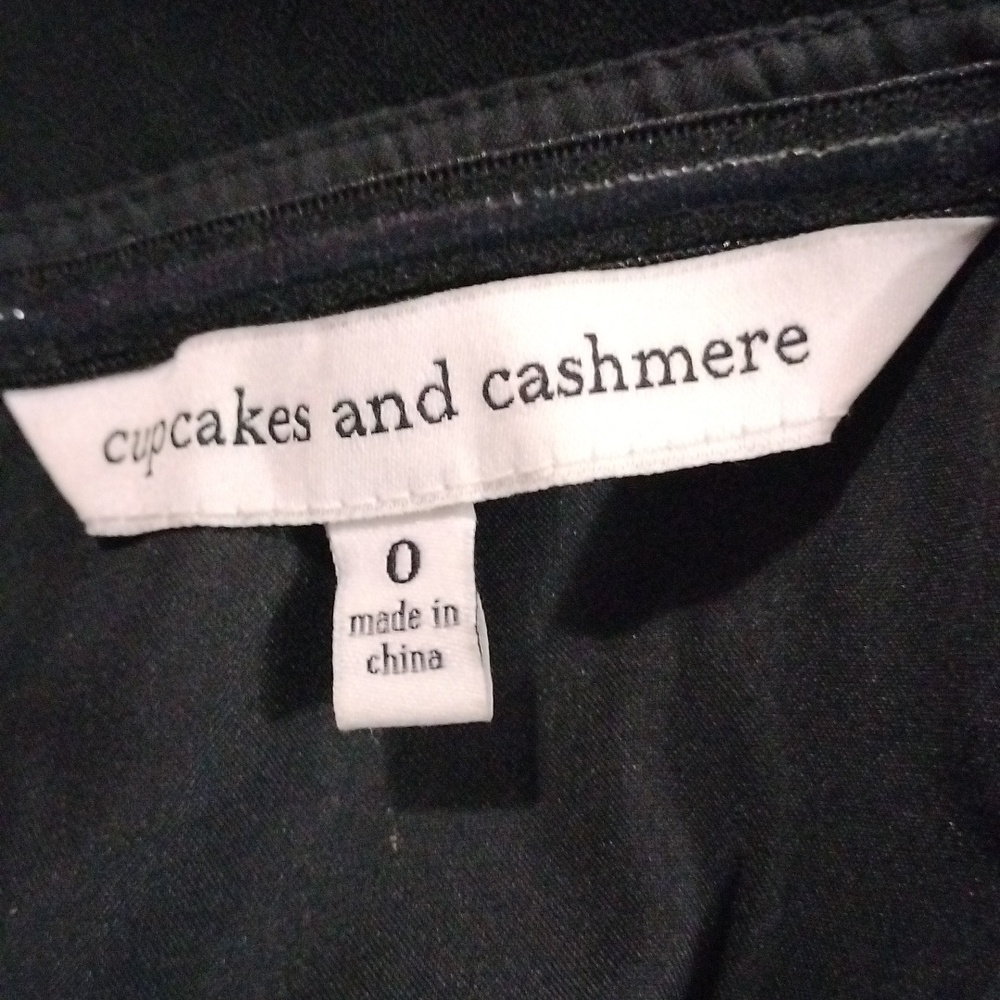 Cupcakes & Cashmere Black Strapless Jumpsuit Wide-Leg Size 0 - Picture 5 of 7